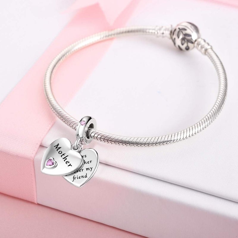 DALARAN Mother Charms for Pandora Bracelet Mom Love Heart Dangle Charms Mother's Day Chrismas Present for Women - Image 2
